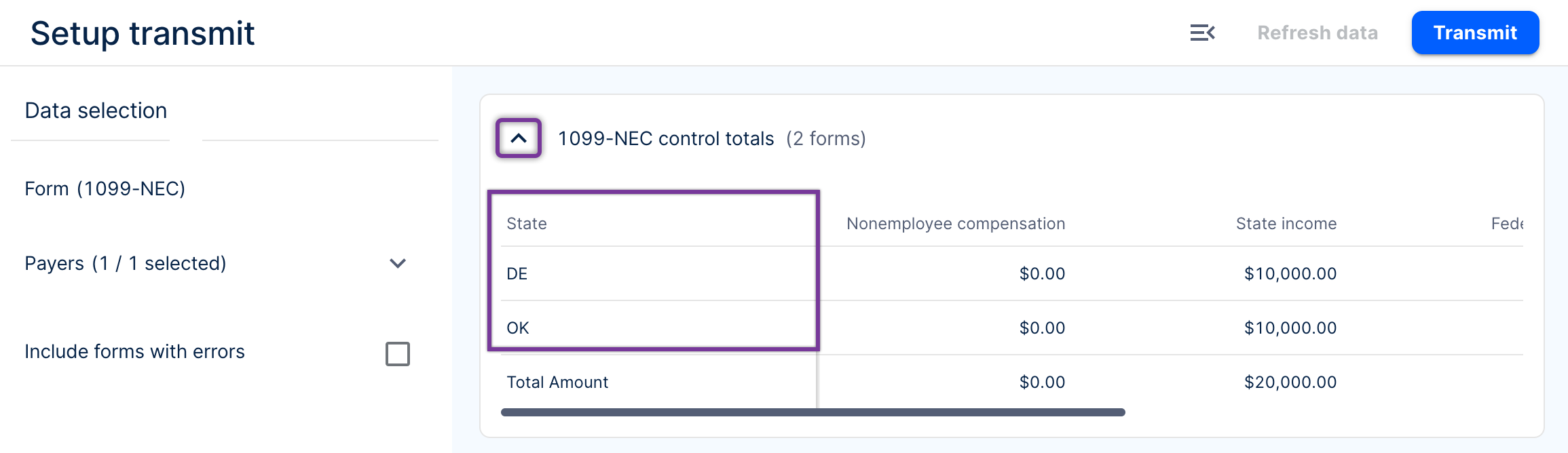 The Arrow icon and the State column in the table are highlighted.